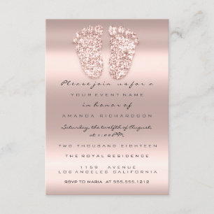 Invitation Parties scintillant d'étincelle Baby shower Pieds 