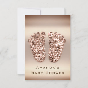 Invitation Parties scintillant d'étincelle Baby shower Pieds