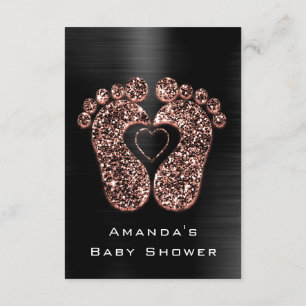 Invitation Parties scintillant d'étincelle Baby shower pieds 