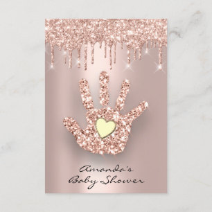 Invitation Parties scintillant d'étincelle Rose Baby shower d