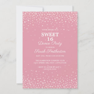 Invitation Parties scintillant Diamant Rose Bleu Douce 16 Dan