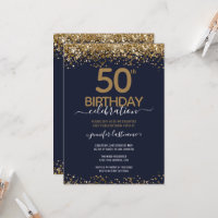 Parties scintillant d'or 50e anniversaire de fête 