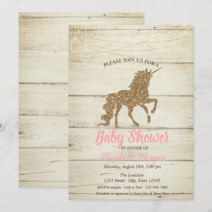 Invitation Parties scintillant d'or Baby shower de texture de