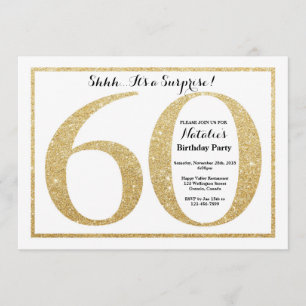 Invitation Parties scintillant d'or de l'invitation surprise 