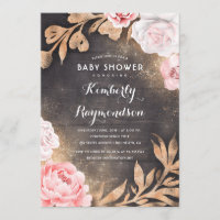 Parties scintillant d'or Floral Rustic Country Bab