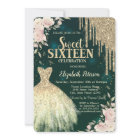 Parties scintillant d'or, Robe, Floral Vert Sweet 