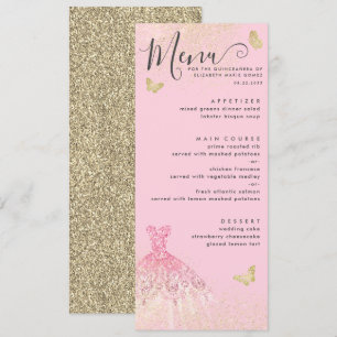 Invitation Parties scintillant d'or rose vif moderne Gown Qui
