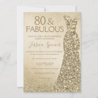 Parties scintillant d'or tenue femmes 80e annivers