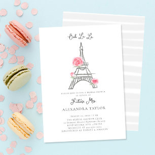 Invitation Parties scintillant Eiffel Paris Fête des mariées 