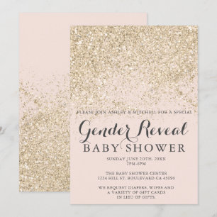 Invitation parties scintillant en or clair rose vif le sexe r