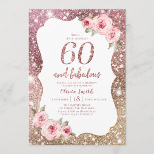 Invitations Faire Part Cartes Anniversaire 60 Ans Zazzle Ca