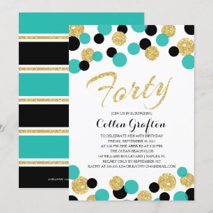 Invitation Parties scintillant étincelante Confetti   Anniver
