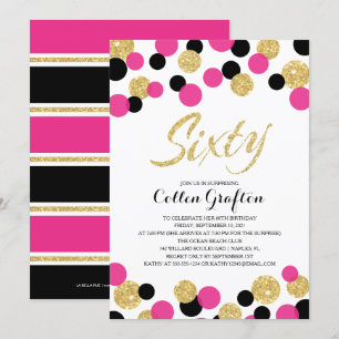 Invitation Parties scintillant étincelante Confetti Anniver