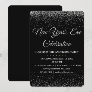 Invitation parties scintillant étincelante du Nouvel An 2022