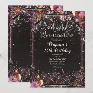 Invitation Parties scintillant étincelante foncée Lumières de