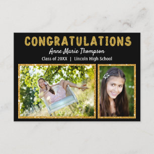 Invitation Parties scintillant Félicitations-3x5Faire-part de