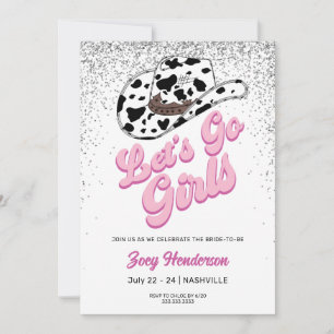 Invitation Parties scintillant Filles du week-end Bachelorett