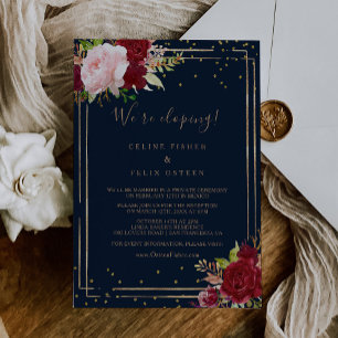 Invitation Parties scintillant géométrique en or et réception