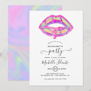 Invitation Parties scintillant Glam Chic Bachelorette Party I