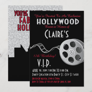 Invitation Parties scintillant, Hollywood Glam Party