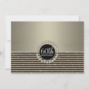 Invitation Parties scintillant horizontale moderne Art déco