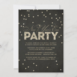 Invitation Parties scintillant Look New Year's Eve Party Invi