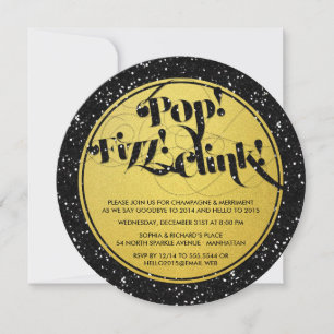 Invitation Parties scintillant Look Pop ! Fizz ! Clink ! Réve