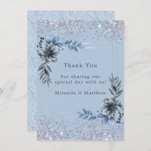 Invitation Parties scintillant Mariage bleu-bleu-bleu-blanc e