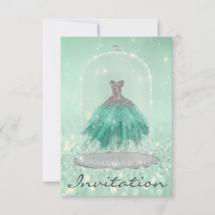 Invitation Parties scintillant Menthe verte TiffanyRobe Diamo