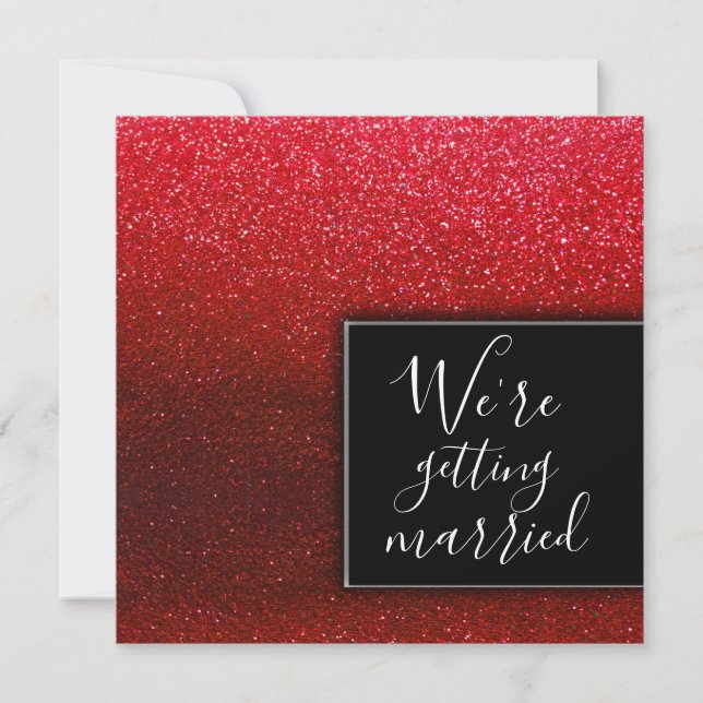 Invitation Parties scintillant moderne classique simple Maria (Devant)