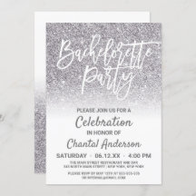 Parties scintillant Ombre Bachelorette en argent b