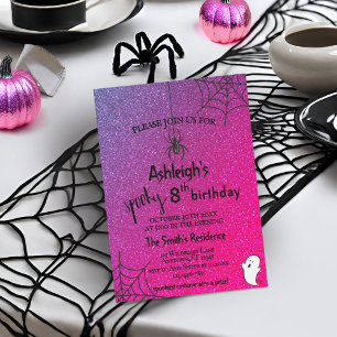 Invitation Parties scintillant Ombre Spider Glam Halloween An