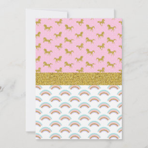 Invitation Parties scintillant or Unicorn Rainbow Party Invit