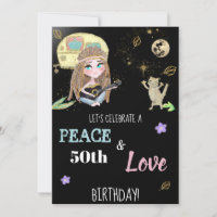 * Parties scintillant Paix et Amour Camping Hippie