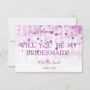 Invitation Parties scintillant Pourpre Serez-Vous Ma Servante