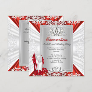 Invitation Parties scintillant Quinceanera 15e Anniversaire f