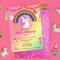 Parties scintillant rose et Baby shower à licorne 