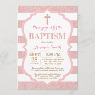 Invitation Parties scintillant rose et Rose rose or Invitatio