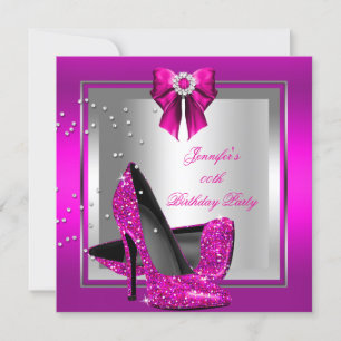Invitation Parties scintillant rose haute talon Chaussure arg