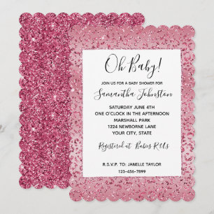 Invitation Parties scintillant rose Leopard Ombre