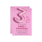 Parties scintillant rose mignon ballon no.3 girly 