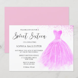 Invitation Parties scintillant rose vierge Gown Sweet 16 Part