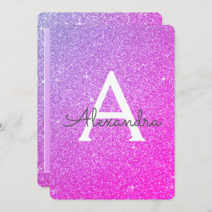 Invitation Parties scintillant rose violet étincelle Fille fê