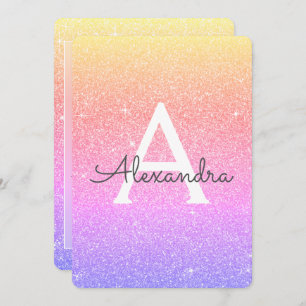 Invitation Parties scintillant rose violet étincelle Fille fê