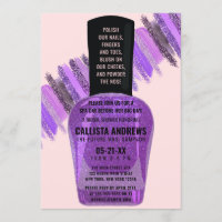Parties scintillant rose violet ongle Spa polonais