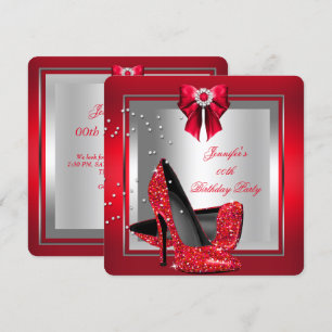 Invitation Parties scintillant Rouge Haut talon Chaussure Arg