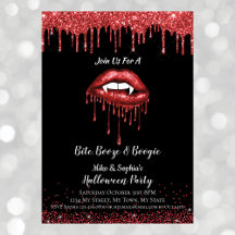 Parties scintillant rouge Vampire lèvres adulte fê