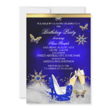 Parties scintillant Royal Blue Butterfly Talons Go