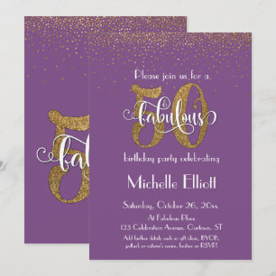 Invitation Parties scintillant & Script 50 & Fabuleux sur vio