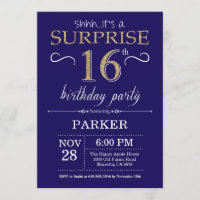 Parties scintillant surprise 16e anniversaire Navy